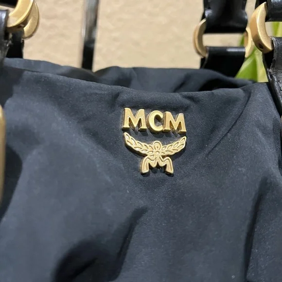 MCM 2WAY BLACK POLYESTER BAG - Picture 3 of 16